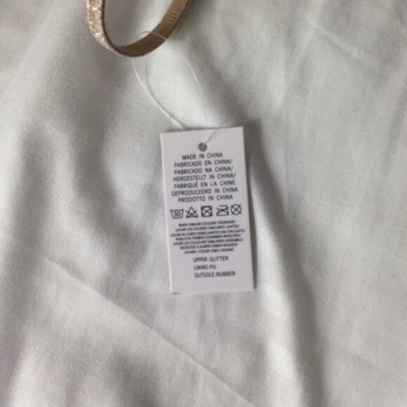 GOLD GLITTER ANKLE STRAP HEELS - Picture 8 of 9